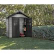 Oakland 754 festhető műanyag kerti tároló ház barnás szürke - antracit