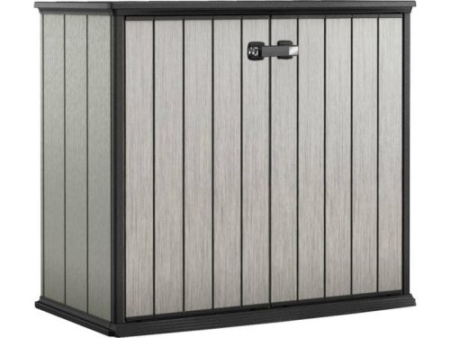 Patio Store Festhető műanyag kerti tároló barnás - szürke