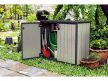 Patio Store Festhető műanyag kerti tároló barnás - szürke