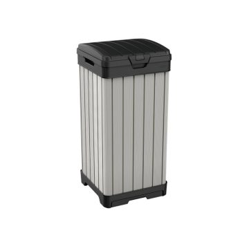   Rockford fa hatású műanyag kerti szemetes 125 L barnás szürke