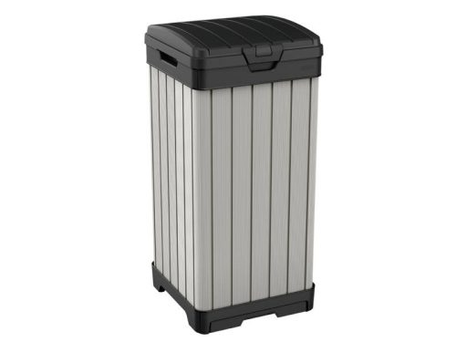 Rockford fa hatású műanyag kerti szemetes 125 L barnás szürke