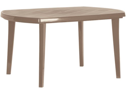 Elise műanyag kerti asztal cappuccino színben