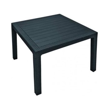 Melody Quartet műanyag kerti asztal grafit szürke