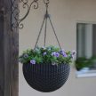 Hanging Sphere műanyag kerti felfüggeszthető palántázó antracit szürke