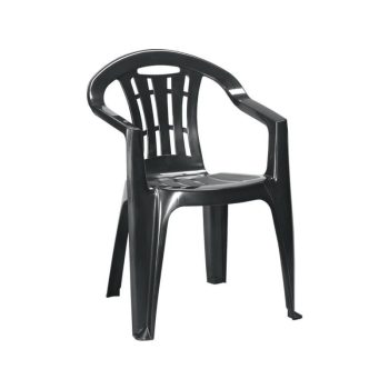 Mallorca műanyag kerti szék grafit szürke