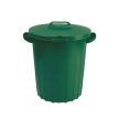 Kerek műanyag kerti kültéri szemetes 90 L zöld