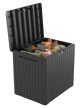 City műanyag kerti tároló láda 113 L antracit szürke