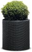 Medium Cylinder planter kerti műanyag virágláda antracit szürke