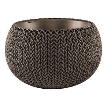   Cozy M felakasztható műanyag kerti virágcserép sötét barna