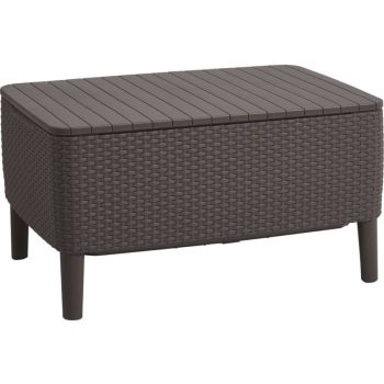 Salemo műanyag kerti asztal grafit szürke