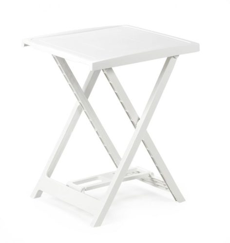 Arno műanyag összecsukható kerti asztal fehér 50 x 50 cm O107