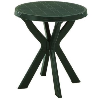 Don műanyag kerti asztal zöld kerek O138