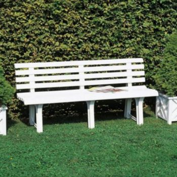 Orchidea műanyag kerti pad fehér 150 cm O43