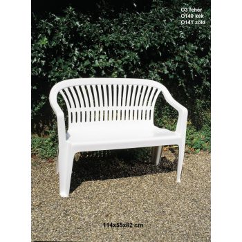 Diva műanyag kerti pad fehér O3