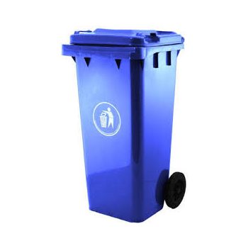 Műanyag kerti hulladéktároló kék 120 L