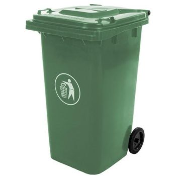 Műanyag kerti hulladéktároló zöld 120 L