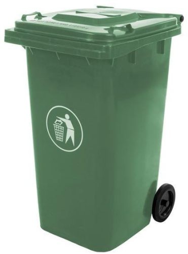 Műanyag kerti hulladéktároló zöld 120 L