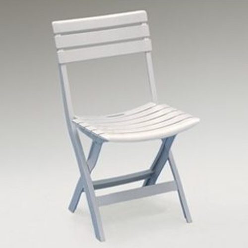 Birki fa hatású műanyag kerti szék összecsukható fehér O9 