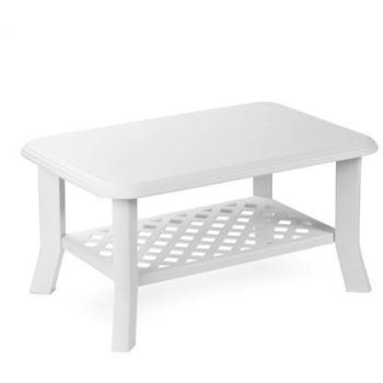 Niso műanyag kerti asztal fehér O86