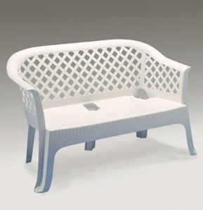 Lariana műanyag kerti pad fehér O90