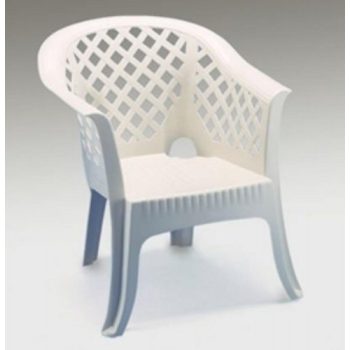 Lario műanyag kerti fotel fehér O91