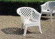 Lario műanyag kerti fotel fehér O91