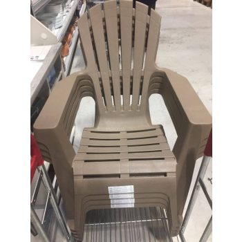   Dolomiti fa hatású műanyag kerti fotel döntött támlás taupe O258