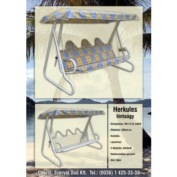 Hercules hintaágy fehér, párnával