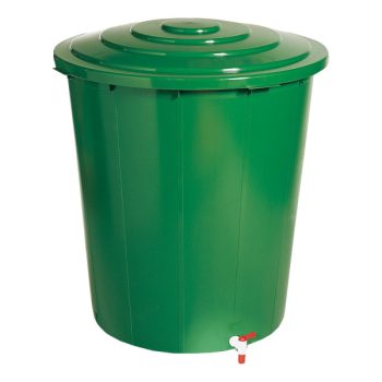 Műanyag kerti vízgyüjtő 200 liter+csap+aljzattal zöld