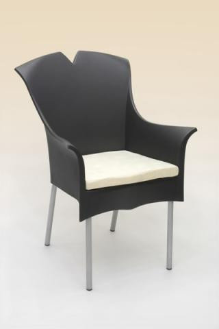 Jazz műanyag kerti szék antracit - Flair