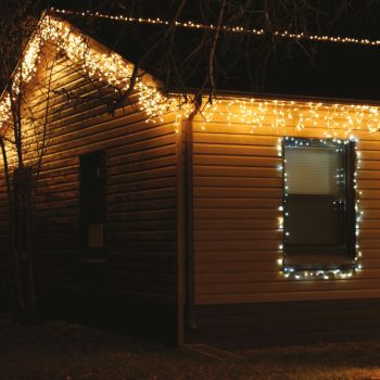   Kültéri toldható jégcsapfüzér, meleg fehér, 101 LED, 3 x 0,4 m