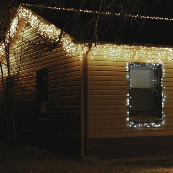   Kültéri toldható jégcsapfüzér, hideg fehér, 197 LED, 6 x 0,4 m