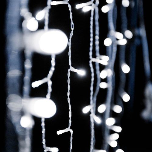 Crystalline toldható fényfüggöny 2,5 x 2 m, 500 LED, hideg fehér, átlátszó kábellel