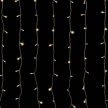 Crystalline toldható fényfüggöny 2 x 2,5 m, 500 LED, meleg fehér, átlátszó kábellel