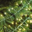 Tündérfény girland, ezüst kábel, meleg fehér, 300 LED, 3 m
