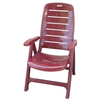 Bolero műanyag kerti szék bordó - Flair