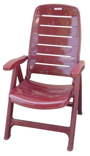 Bolero műanyag kerti szék bordó - Flair