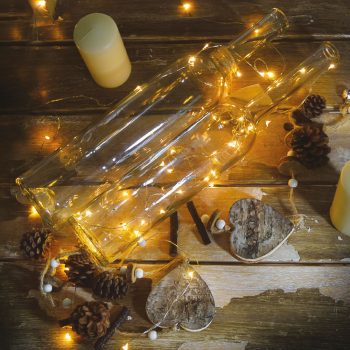   Tündérfény dekorfüzér, meleg fehér színben, 100 LED, 10 m, réz kábel