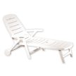 Romance műanyag kerti napozóágy fehér - Flair