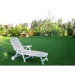 Romance műanyag kerti napozóágy fehér - Flair