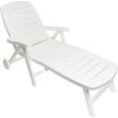 Romance műanyag kerti napozóágy fehér - Flair