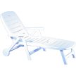 Romance műanyag kerti napozóágy fehér - Flair