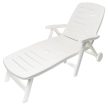 Romance műanyag kerti napozóágy fehér - Flair