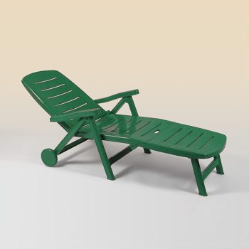Romance műanyag kerti napozóágy zöld - Flair