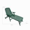 Romance műanyag kerti napozóágy zöld - Flair