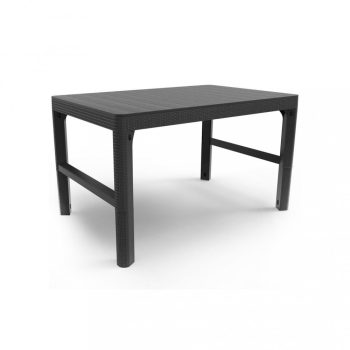   Lyon műanyag kerti állítható magasságú asztal grafit szürke