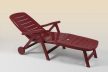 Romance műanyag kerti napozóágy bordó - Flair