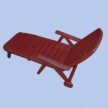 Romance műanyag kerti napozóágy bordó - Flair
