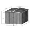 Ohio 10x8 fém kerti tároló ház antracit szürke