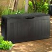 Hollywood 270 L műanyag kerti tároló láda barna